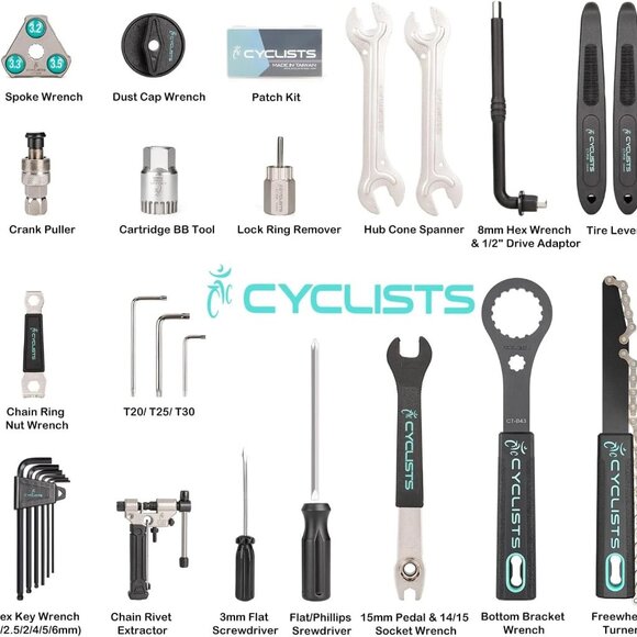 Cyclists Bicycle Tools Professional Bike Tool Kit | Model CT-601 with Storage Ca - Picture 4 of 4